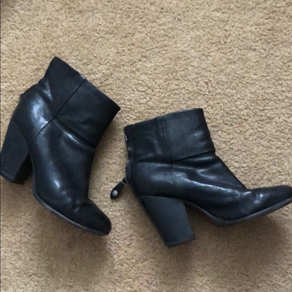 Rag & Bone black booties size 10